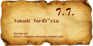 Tokodi Terézia névjegykártya