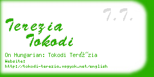 terezia tokodi business card